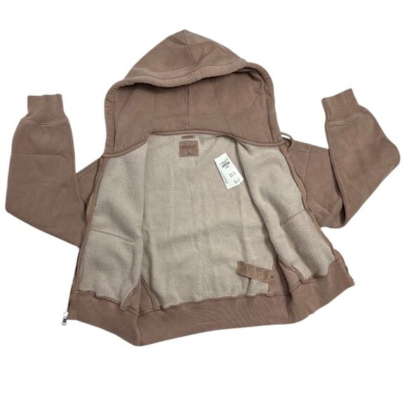 ABERCROMBIE‎ & FITCH Essential Ribbed Sunday Hooded Full Zip, Size XSMALL - Picture 8 of 14